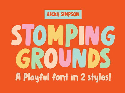 Stomping Grounds • Bubble Font 3d animation branding branding font bubble font bubble letters design display font graphic design handwritten font icon illustration logo motion graphics playful font quirky font sans serif font trendy font trendy typeface vector