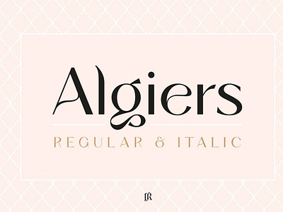 Algiers - A Modern Sans Serif