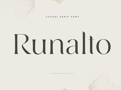 Runalto - Luxury Serif Font 3d animation beauty branding branding logo cosmetic design elegant elegant fonts fashion graphic design icon illustration logo logo fonts luxury serif font modern fonts trendy fonts ui vector