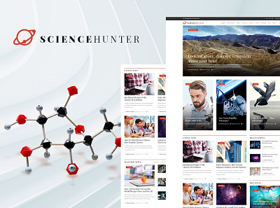 ScienceHunter - News Portal 3d animation branding design graphic design icon illustration logo motion graphics ui ux vector