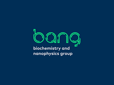 Logo for BANG bio chemistry design font illustrator logo mockup photoshop physics typography