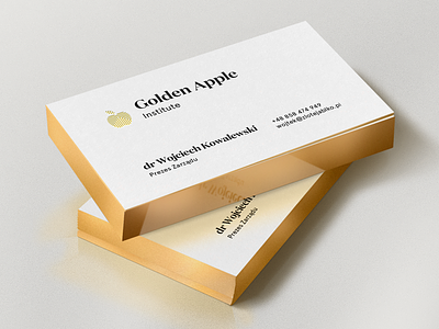 ✌️ Golden Apple - business cards ✌️ apple branding business cards coach coaching golden logo personal development
