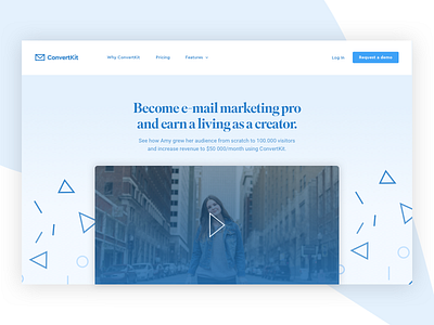 Landing page redesign - Daily UI #003 dailyui e mail landing page minimal redesign sketch ui