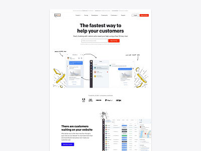 New Homepage - Livechatinc.com design homepage minimal sketch startup