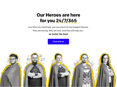 LiveChat Heroes branding design minimal