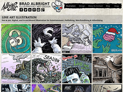 New Portfolio Site is LIVE @ www.BradAlbright.com art drawing illustration portfolio web