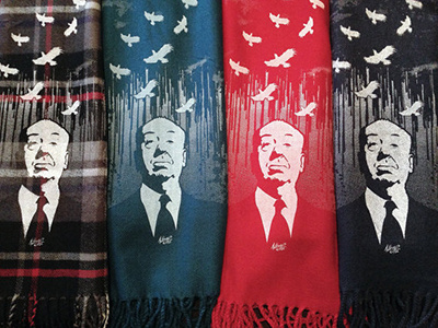 Hitchcock Handprinted Scarves