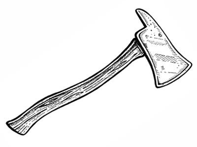 Jack's Axe Don't Ask... It Attacks!! - Daily Line Art