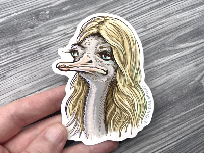 Sticker-A-Day May no.20 - Sweet Dee Looks Like A Bird