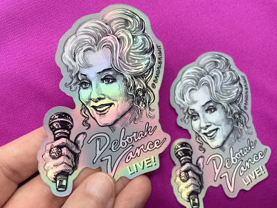 Sticker-A-Day May no. 22 - Deborah Vance Live! comedy deborah vance drawing hacks illustration jean smart line art portrait sticker