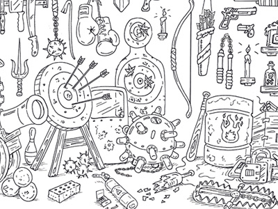 "The Armory" Adult Coloring Page