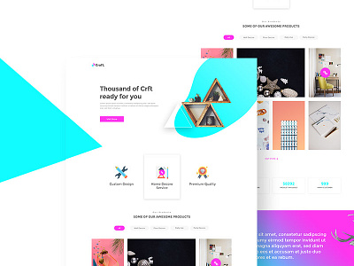 Craft shop landing page