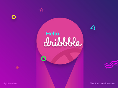 Hello Dribbble ! first shot hello hi welcome dribbble