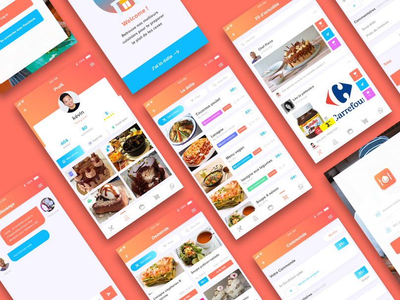 Food lover social ios app by Uttom Sen on Dribbble