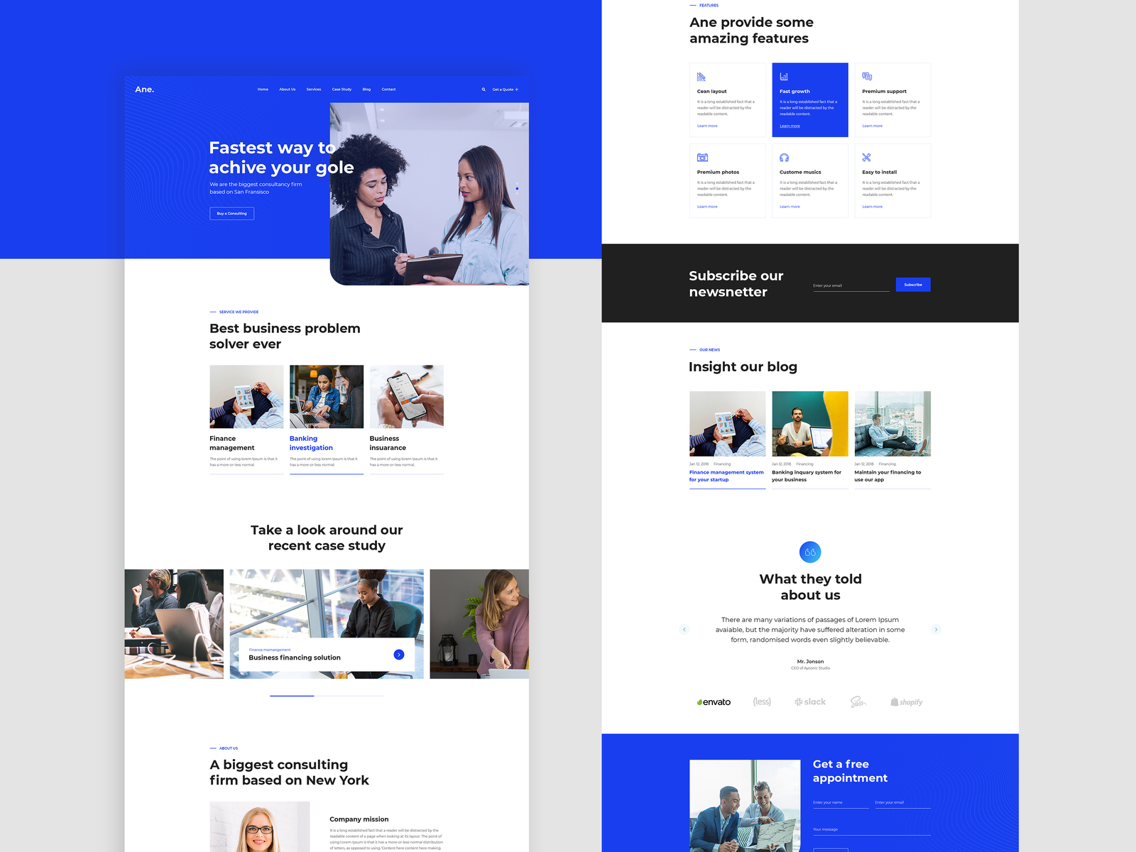 Consulting website design by Uttom Sen on Dribbble