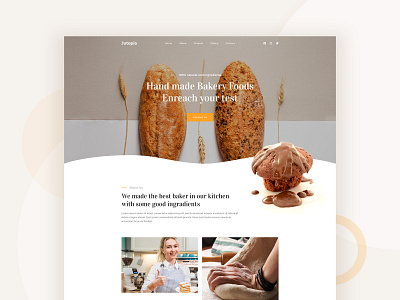 Bakery shop landing page concept