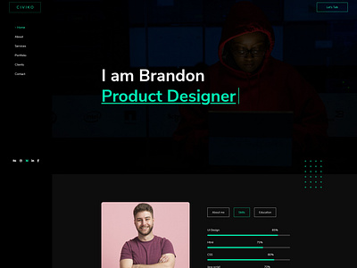 Personal resume and portfolio template by Uttom Sen on Dribbble