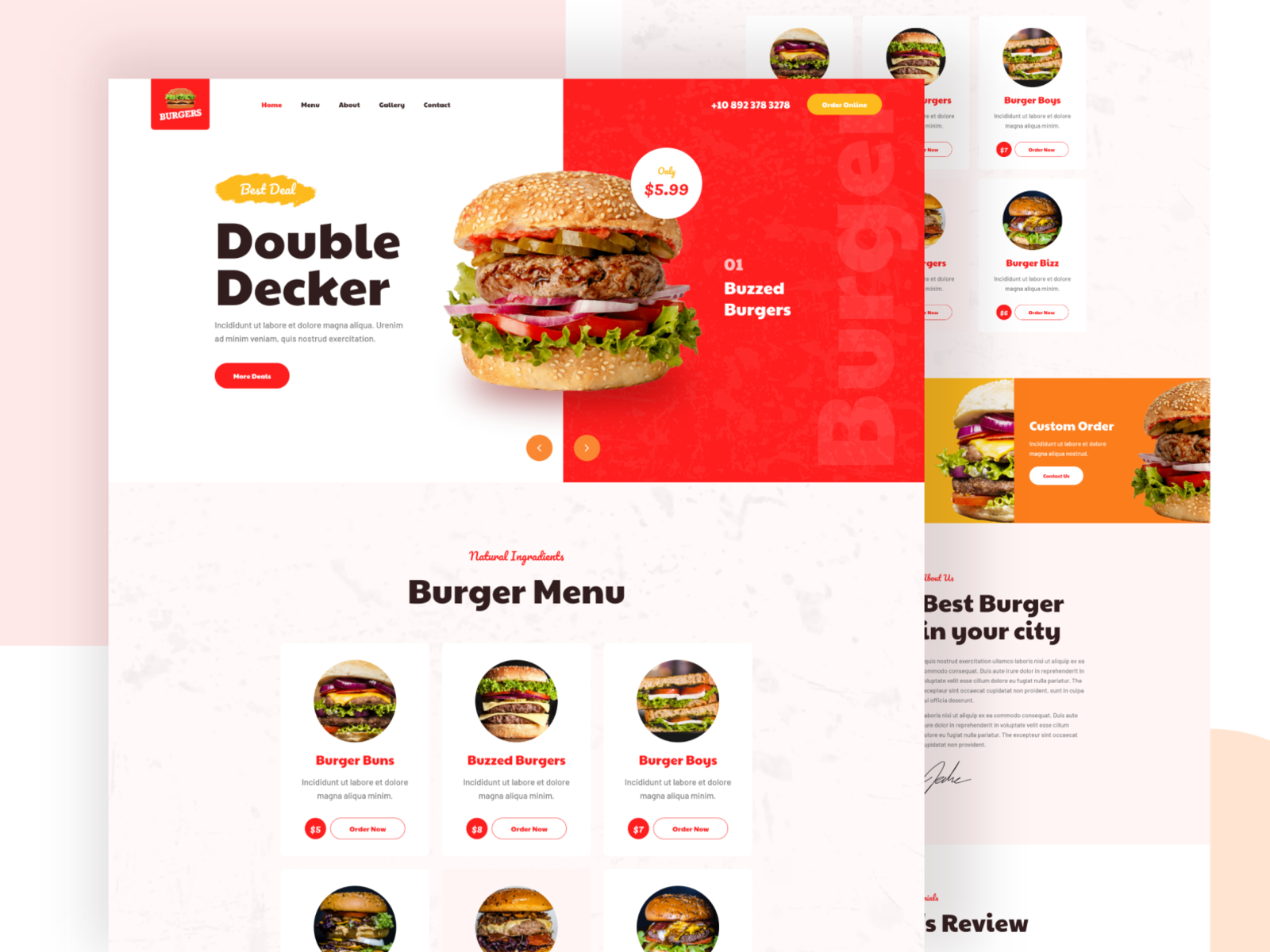 Burger Restaurant by Uttom Sen for Pixeleton on Dribbble