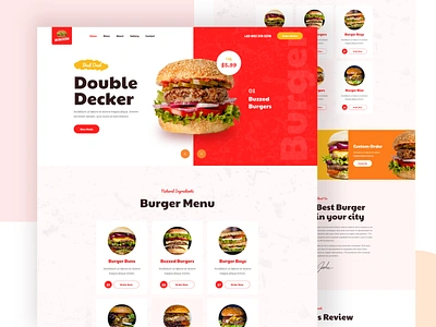 Burger Restaurant b2b burger business colorful dribbble best shot fast food flat design food food and drink food app food delivery foodie illustration ios app landing page pizza restaurant restaurant app styleguide webdesign