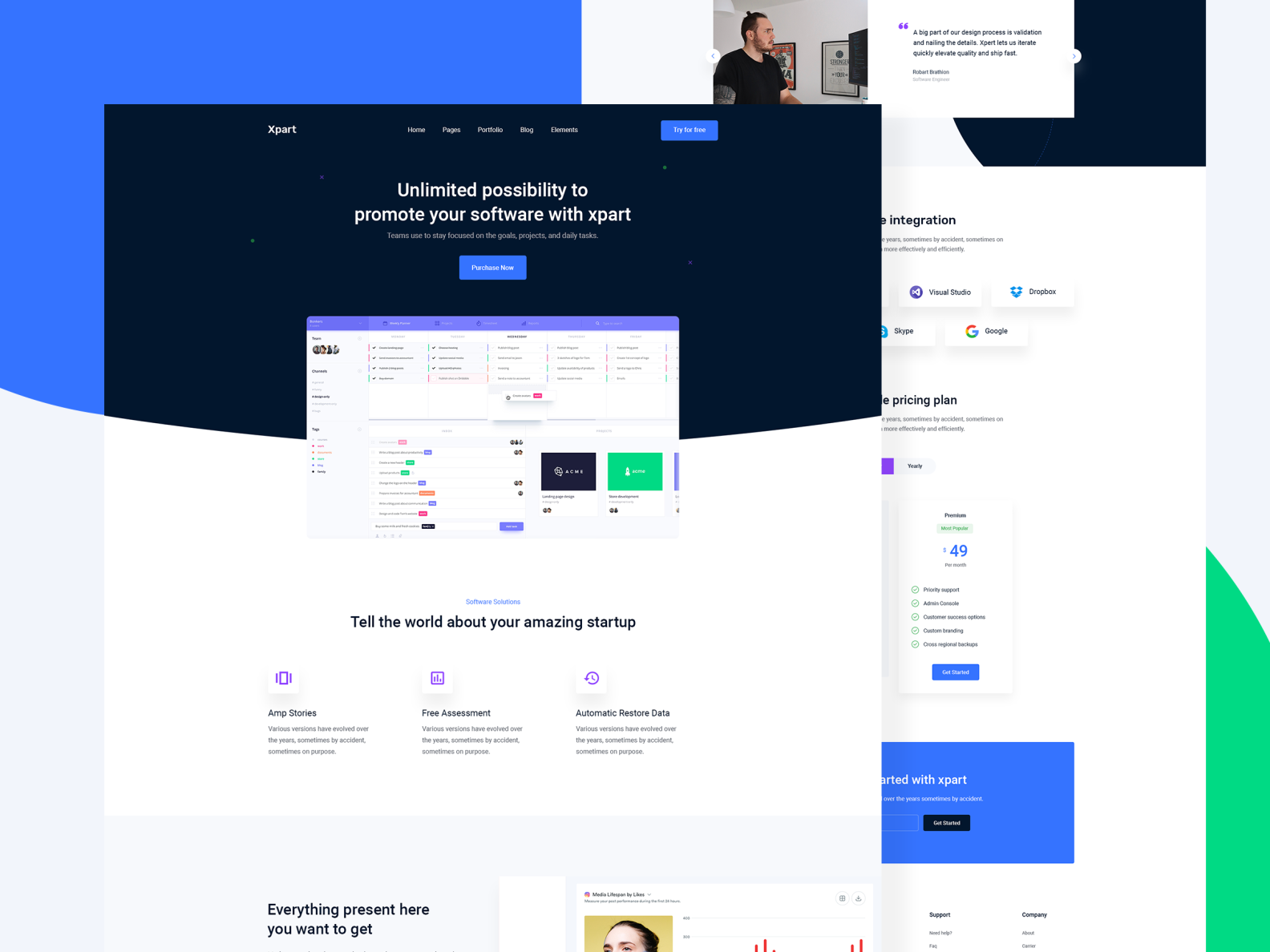 Saas landing page by Uttom Sen on Dribbble