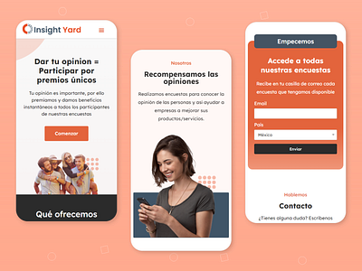 Survey company web design homepage mobile first ui web design