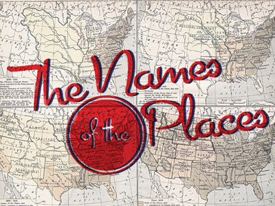 Names of the Places Landing Page landing page map typography website