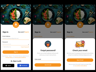 Login & Sign up Screens