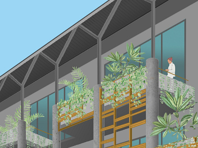 Malabar HQ architecturalillustration graphic design illustration