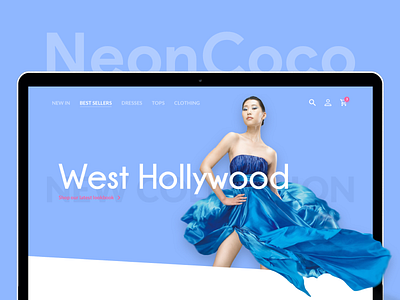 NeonCoco branding fashion flat logo minimal neon store website