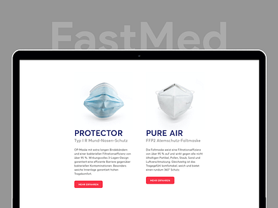 FastMed b2b covid flat logo masks medicine minimal shop website