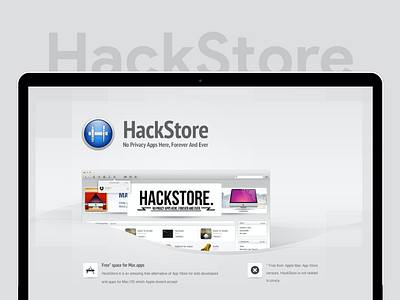 HackStore app macos store ui ux website