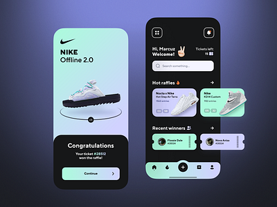 Sneaker Raffles App Design