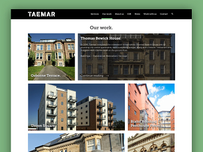 Taemar Website Design (Portfolio page) clean design minimal mobile design responsive responsive design taemar ui ui design ux web design