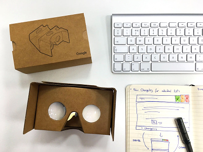 Google Cardboard cardboard design google google cardboard ui ui design ux virtual reality vr wireframes