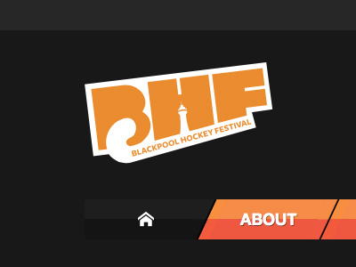 BHF Menu Simplify brand gradient hockey identity logo orange shadow tangerine tower