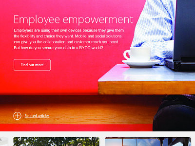 Empowerment article button coffee laptop panel related section widget