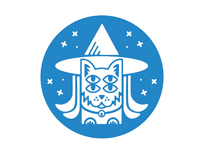 Cat wizard cat icon wizard