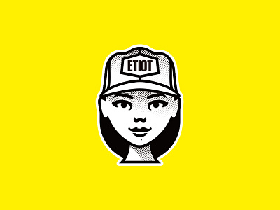 the logo my boss dissatisfied with cap girl girl illustration logo profilephoto ui vector
