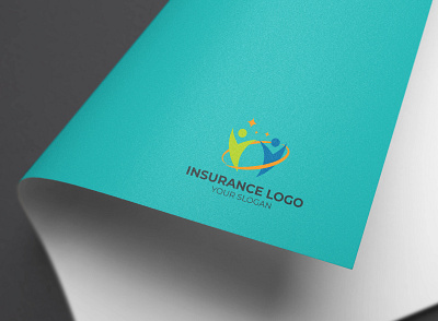 INSURANCE LOGO branding business logo design eye catching logo graphic design illustration insurance logo on paper logo