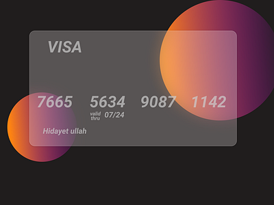 Transparent VISA card