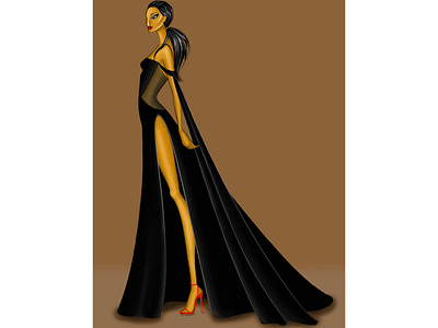 A black dress is forever! adobe photoshop design designing digital illustration fashion fashion illustration illustration