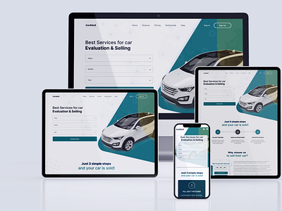 Car Sale Web & App design flat graphic design trendy website