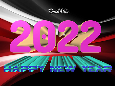 happy new year dribbble 2022 branding design flat graphic design icon illustration logo ui ux vector