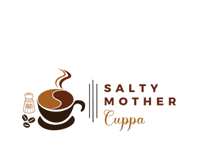 SALTY MOTHER CUPPA LOGO branding design flat graphic design icon illustration logo vector