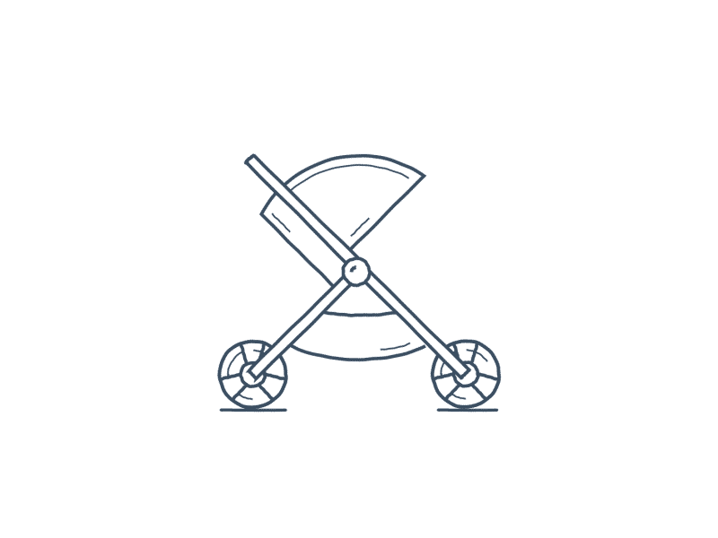 Pram Bike bike drawing illustration line morph pram studiomh