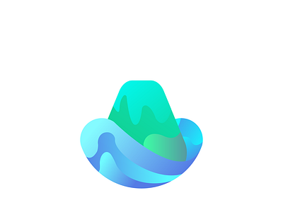 Overlapping Gradient Fluid Logo