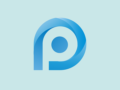 Lettermark Logo Gradient P