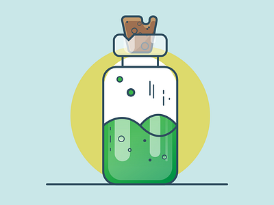 Chemical Glass Bottle Vector