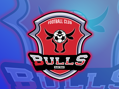 Logo Sport Football Club Team Bulls branding design graphic design icon illustration logo vector