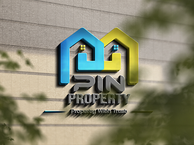 Logo PinProperty branding design graphic design icon illustration logo property realestate typography vector